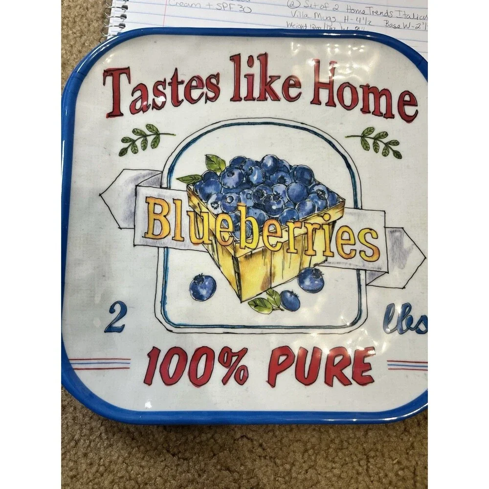 Betsy Cavallo Various Fruit Melamine Salad Plates 8.5” Farmers Market Set If 4
